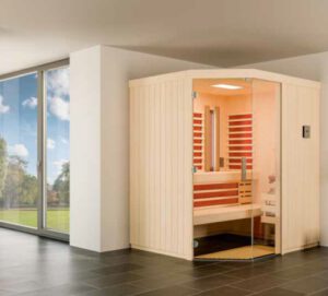 Sauna Infrarot Kombination Optima im Zimmer